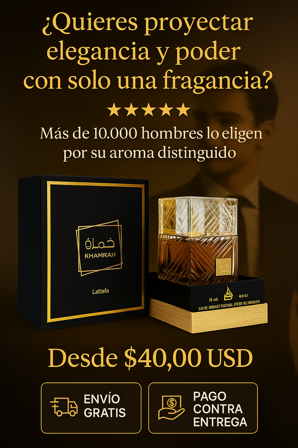 Khamrah Lattafa – Perfume Árabe de Lujo Masculino (Calidad 1.1 con Feromonas)