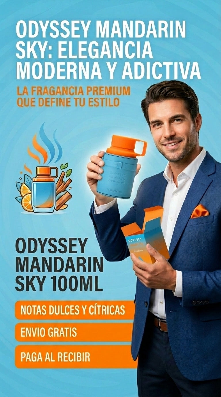 🔥 Odyssey Mandarin Sky 100ml – Perfume Masculino Premium 🍊