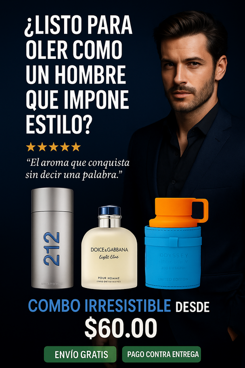 PACK EXCLUSIVO – MANDARIN SKY, 212 NYC & LIGHT BLUE MEN